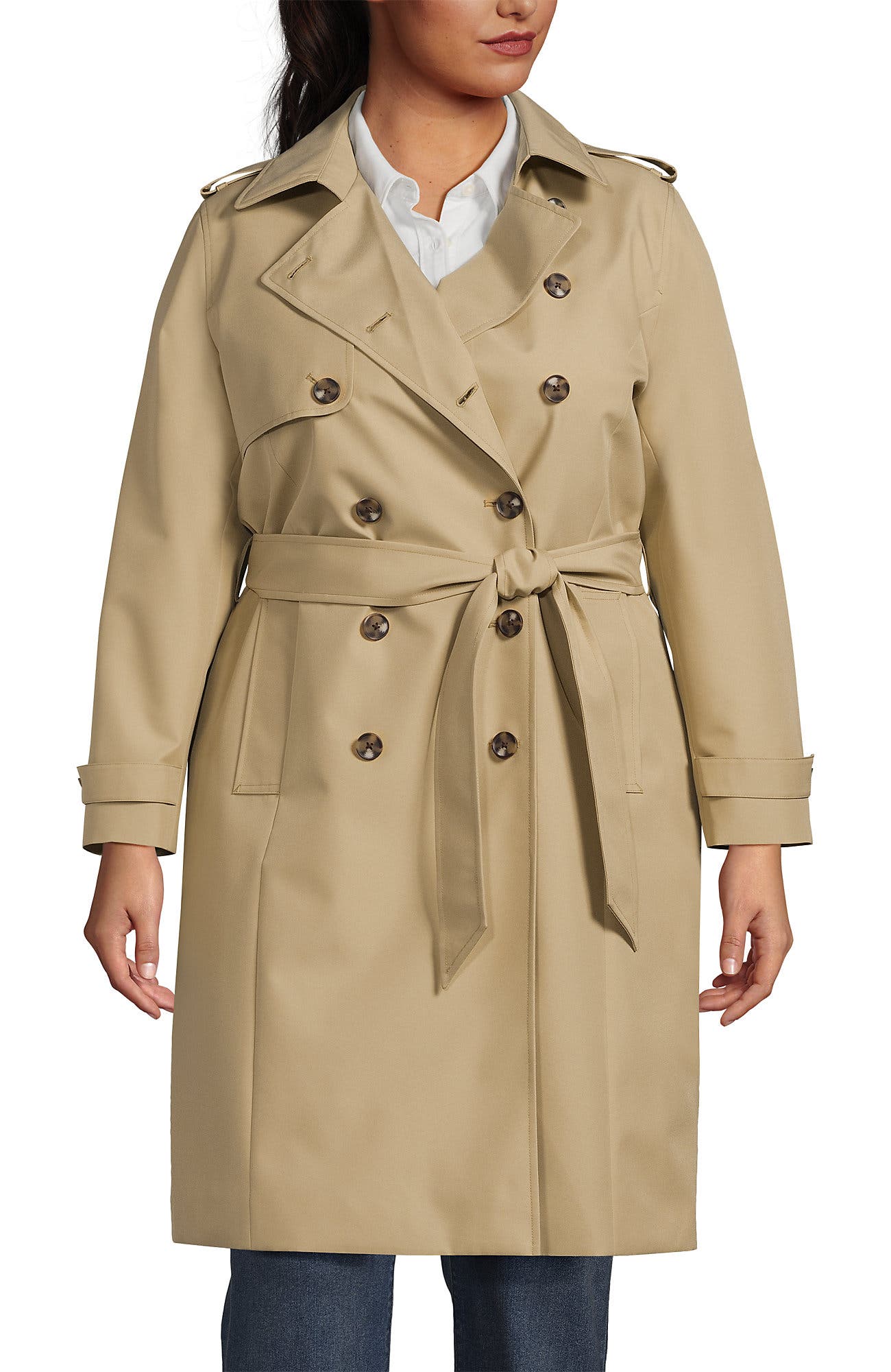 Plus size long trench coat Clearance